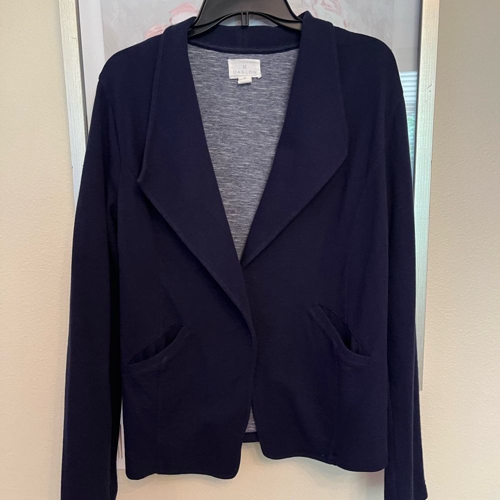 Caslon Open Blazer Jacket w/ pocket - Navy
